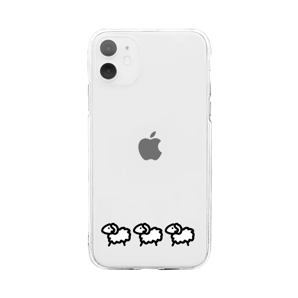 OHIRUNE SHITAIのお昼寝で出てくるひつじさん Soft Clear Smartphone Case