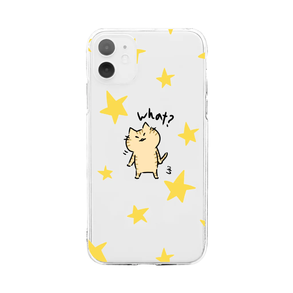 しろねこぽりんとにゃんずといろいろのナニ？ トラネコ Soft Clear Smartphone Case