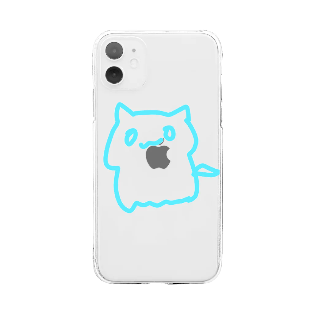 にんげん きらいのおばけねこさん Soft Clear Smartphone Case