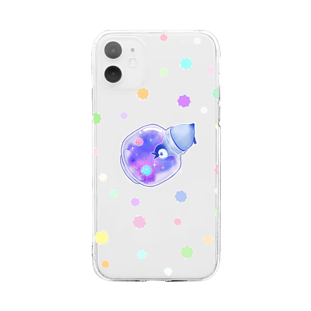 ぺんぎんぷらねっとのこんぺいとう Soft Clear Smartphone Case