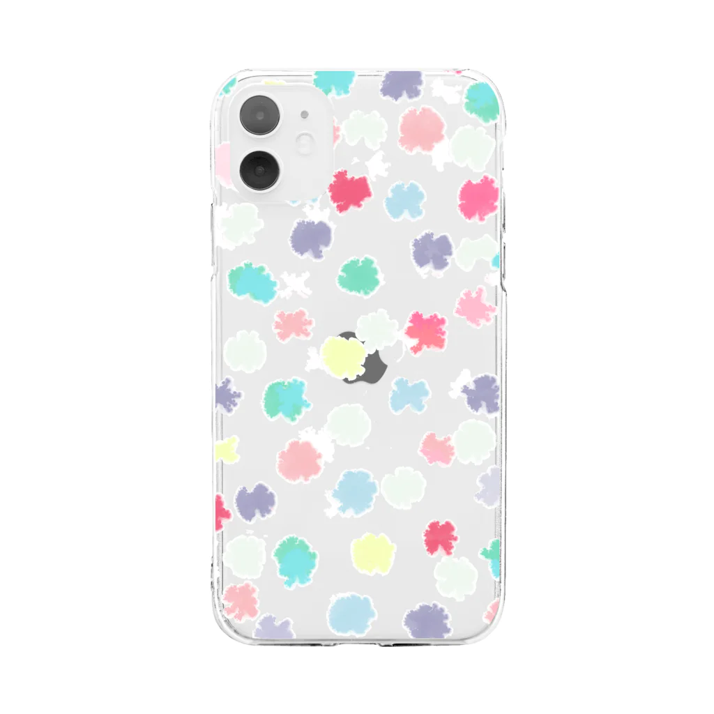 milk.lot.cocoa の水彩こんぺいとう Soft Clear Smartphone Case