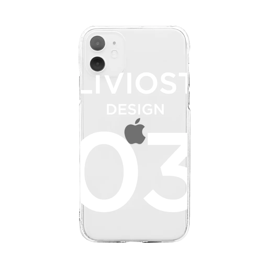 AliviostaのALIVIOSTA 03 Logo (Le plus simple) white Soft Clear Smartphone Case
