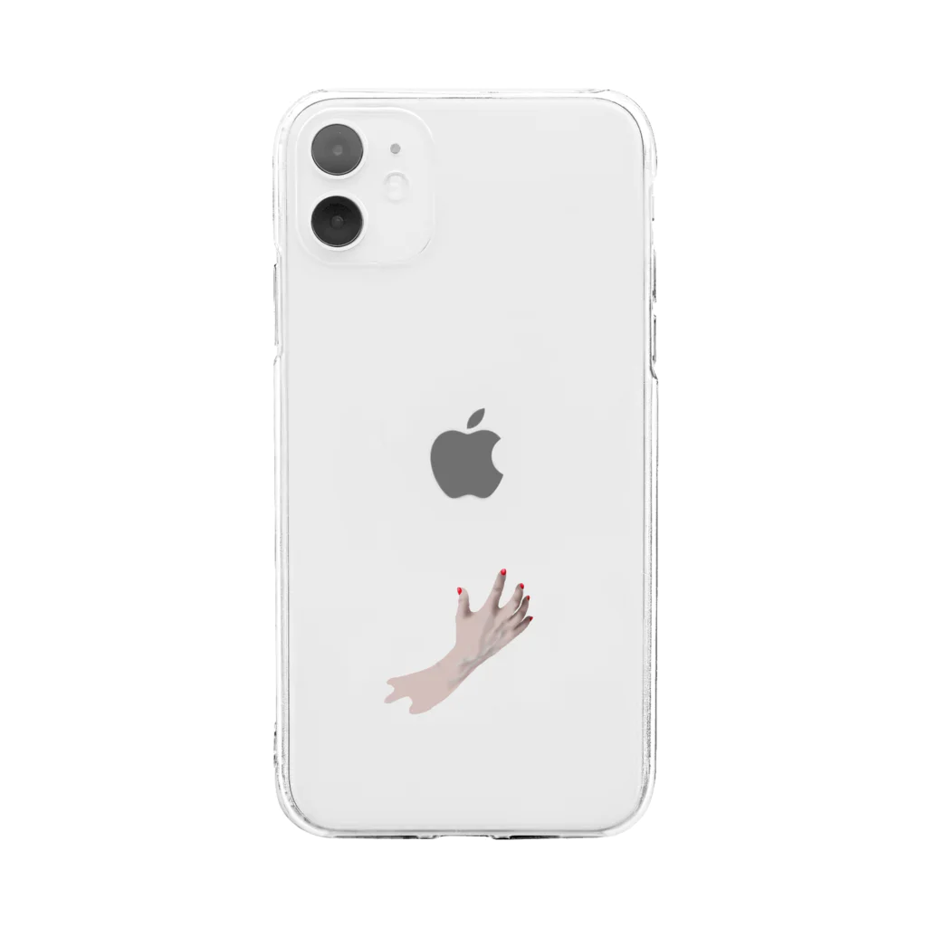 遊ぶ楽しむの手 Soft Clear Smartphone Case