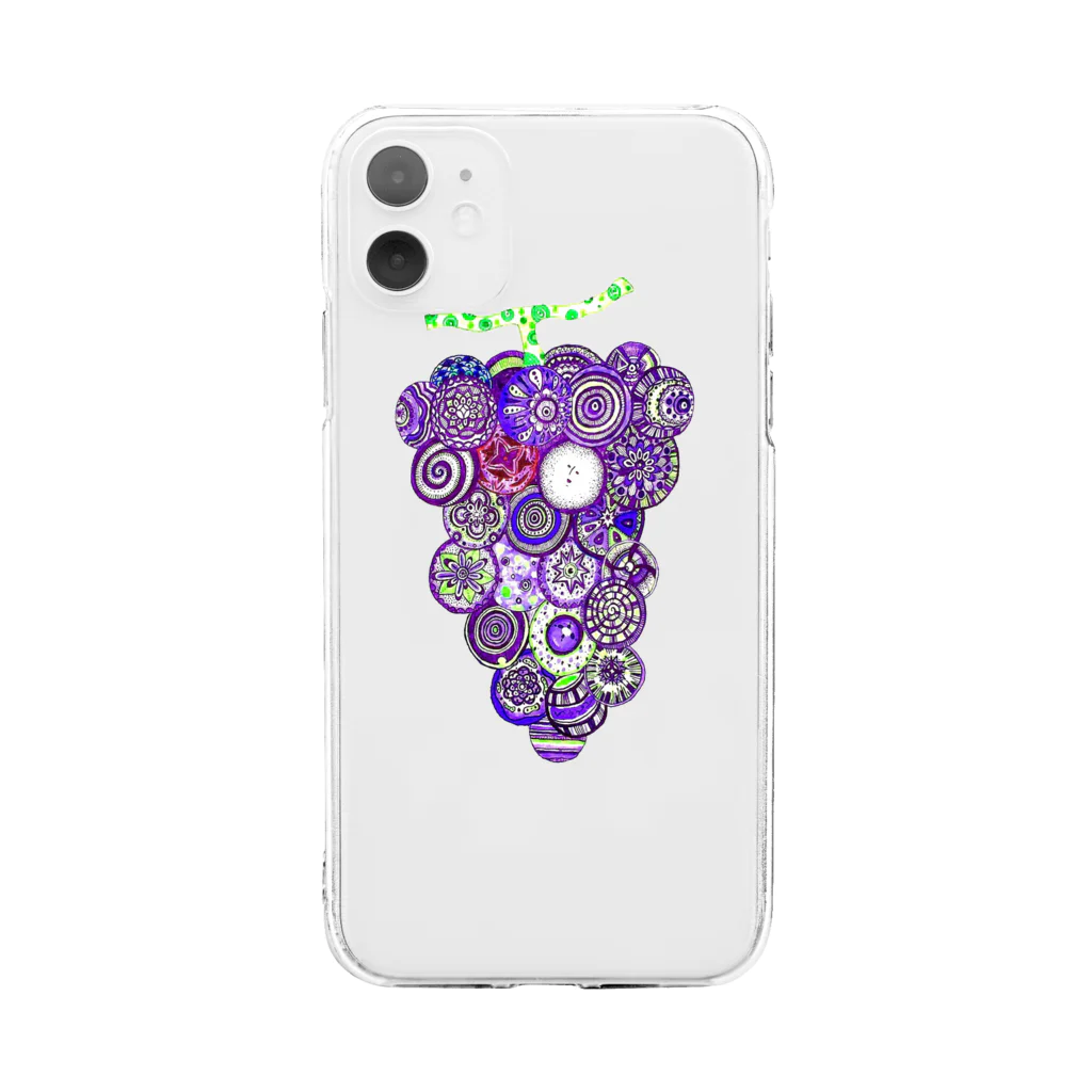 ササキのGrape Soft Clear Smartphone Case