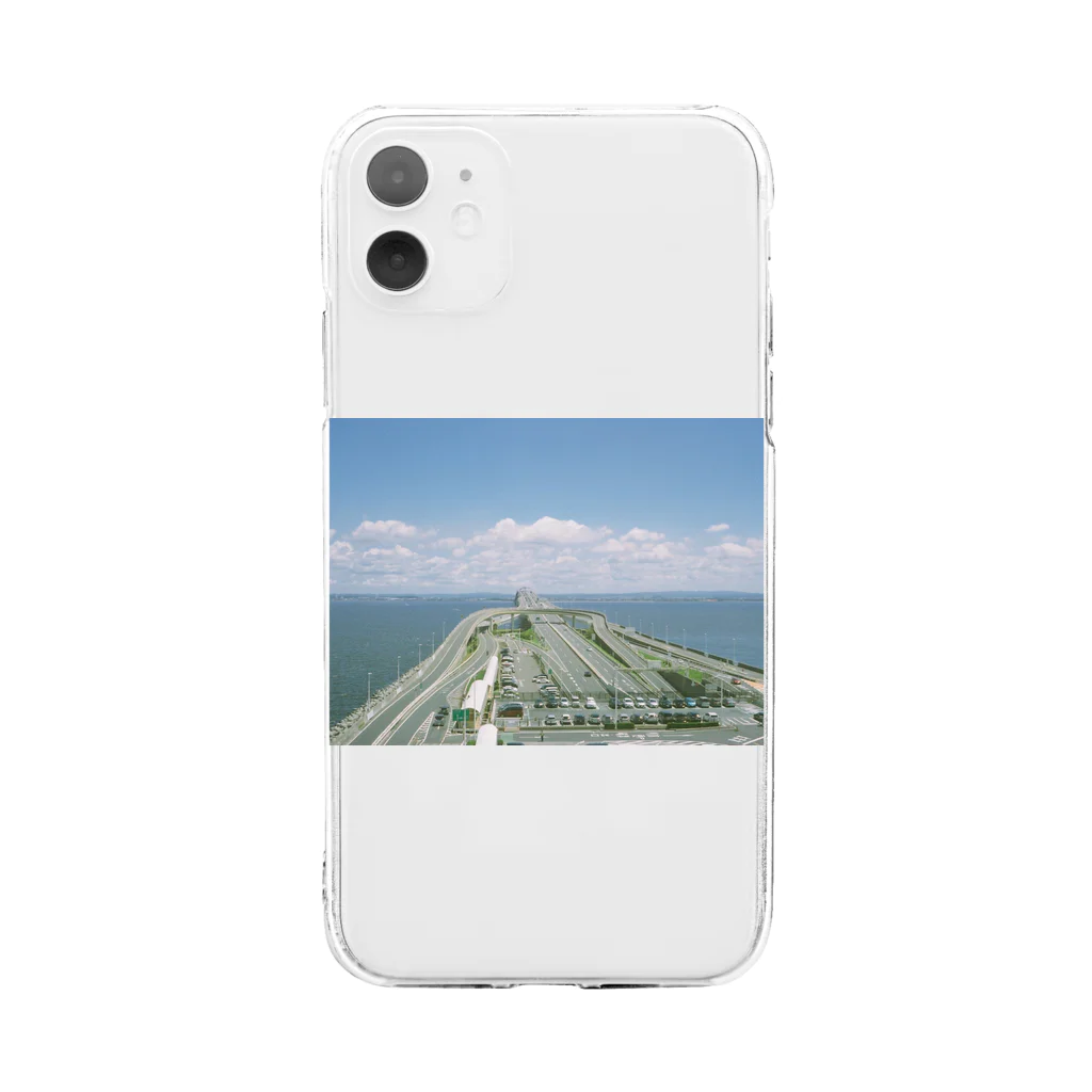 The SongsariのWhite n Blue Soft Clear Smartphone Case