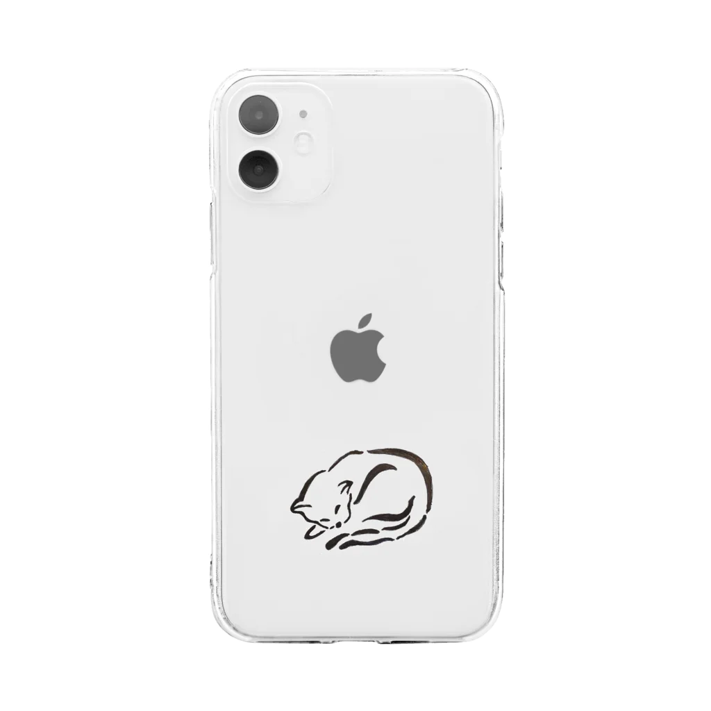 KAT Graphic ●の猫 Soft Clear Smartphone Case