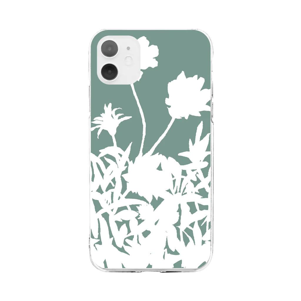 気ままに創作　よろず堂の花咲く小径③あお Soft Clear Smartphone Case