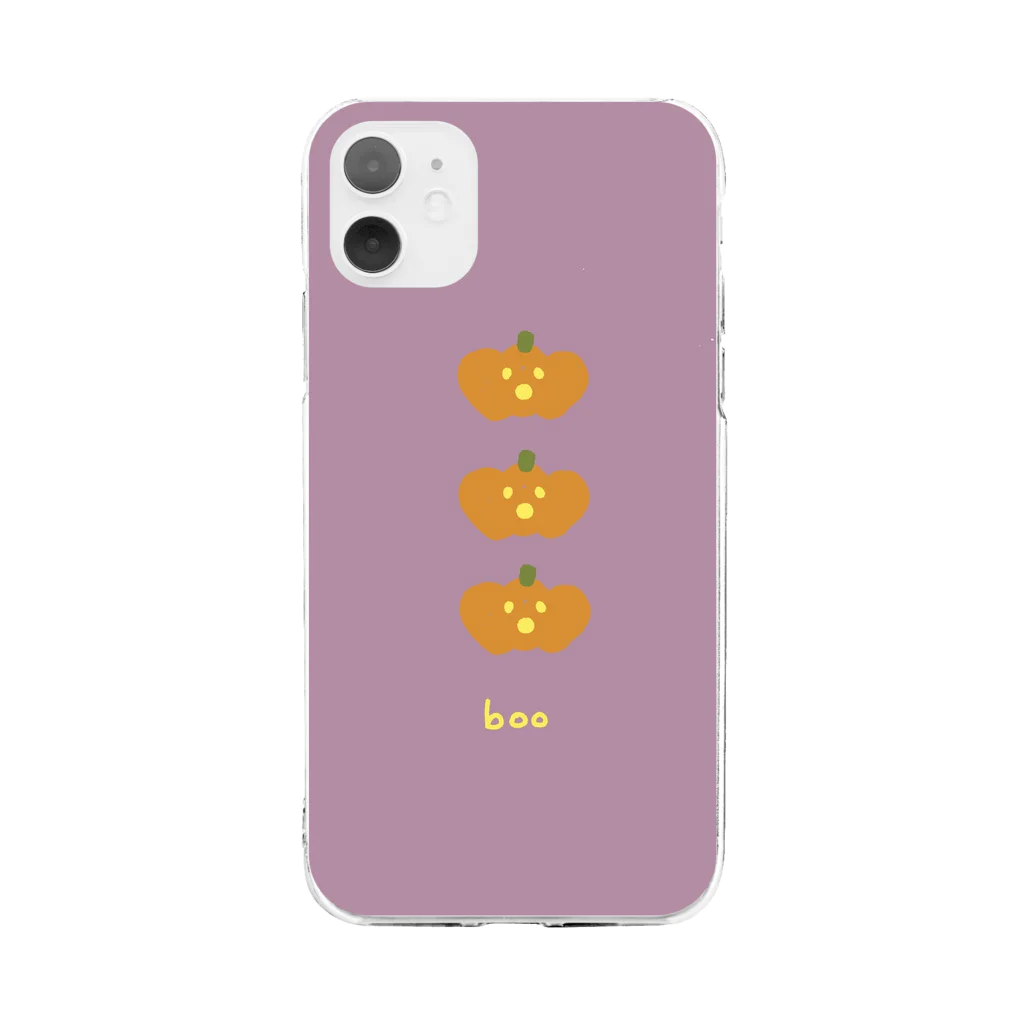 achi no design shop のboo. Soft Clear Smartphone Case