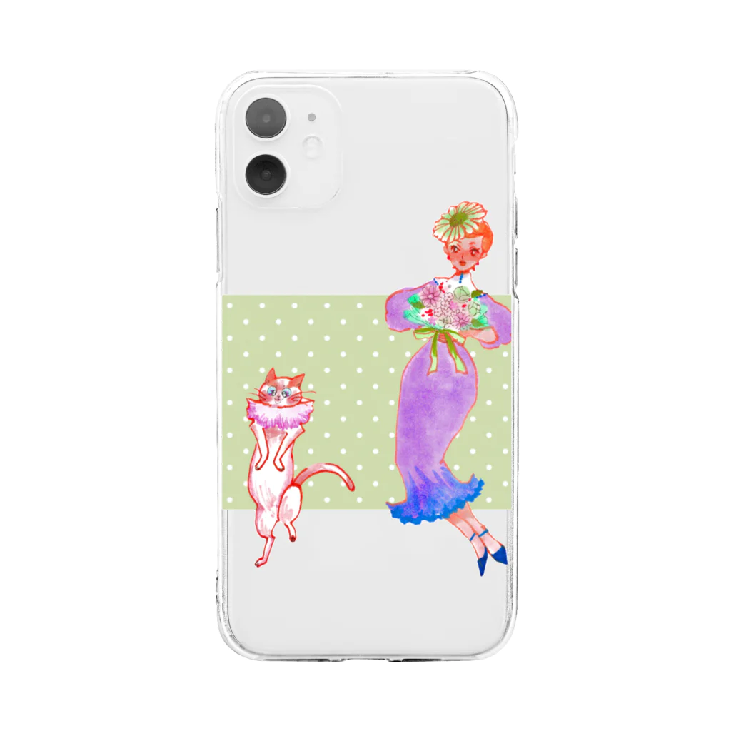 パコのミスヴァイオレット Soft Clear Smartphone Case