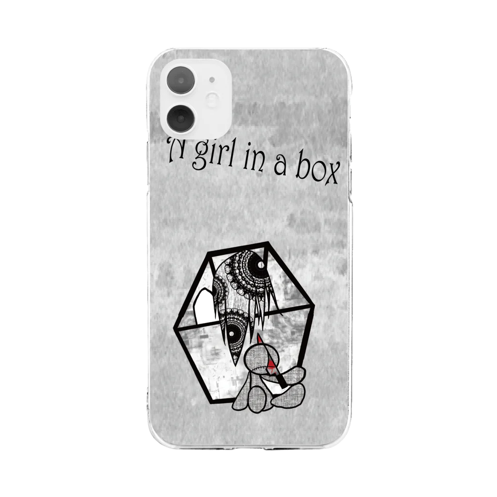 saya_otya0725のA girl in a box Soft Clear Smartphone Case