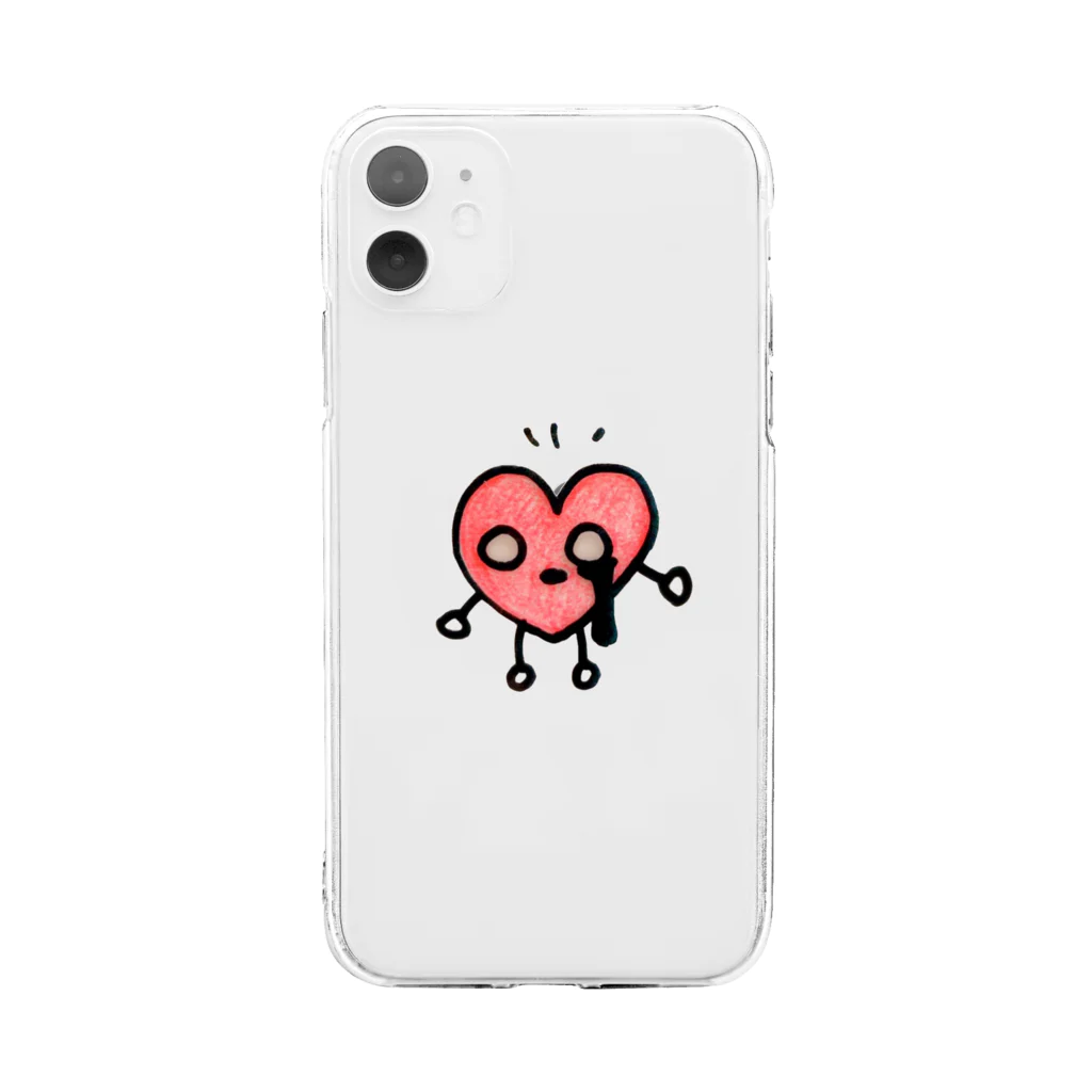 モジモジハートちゃん。のモジモジハートちゃん Soft Clear Smartphone Case