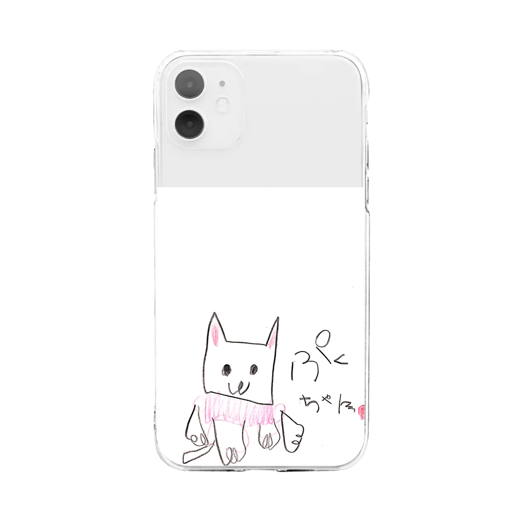 ななちゃんお絵描室のふくちゃんグッズ Soft Clear Smartphone Case