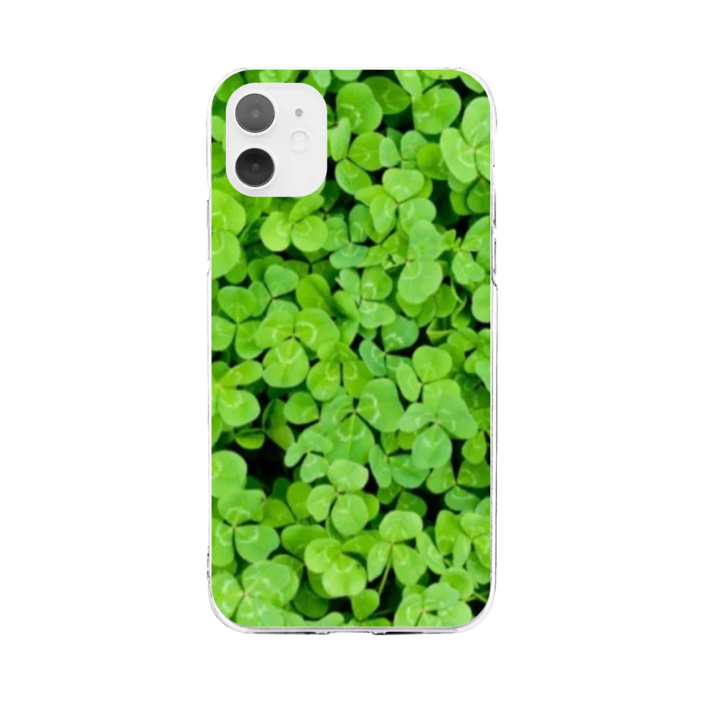 BOTANのよつばクローバー 幸運 Soft Clear Smartphone Case