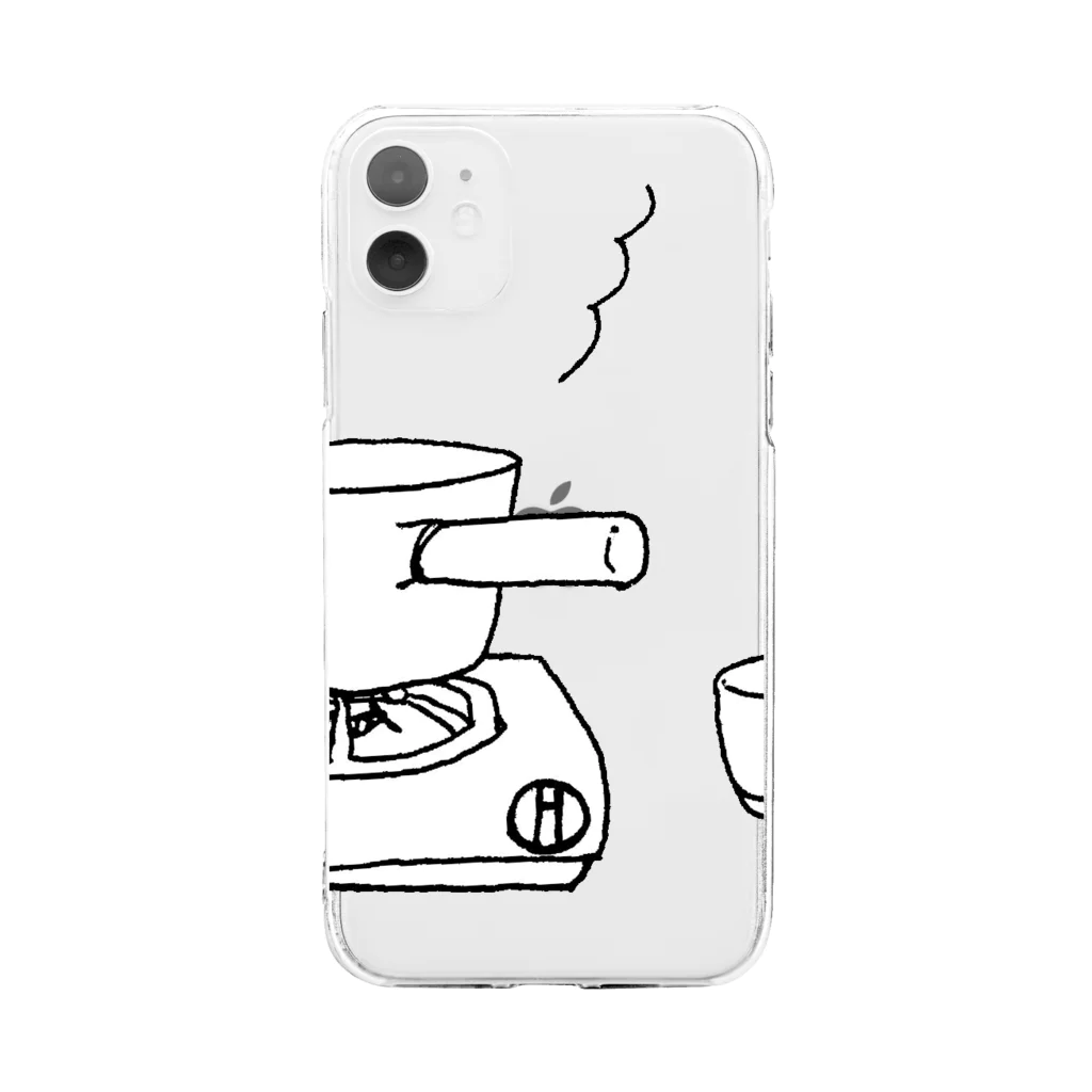 気ままに創作　よろず堂のほっとひと息 Soft Clear Smartphone Case