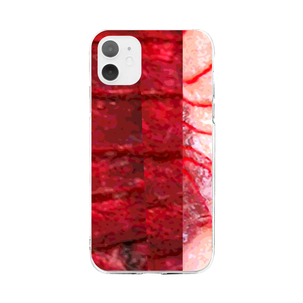 Danke Shoot Coffeeのクジラ肉 Soft Clear Smartphone Case