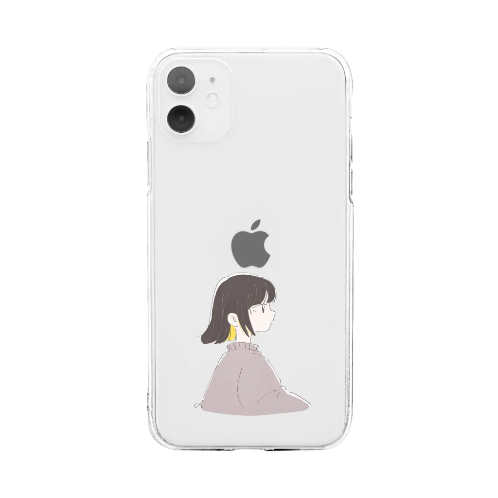 ほたるさんのイヤリングカラー Soft Clear Smartphone Case