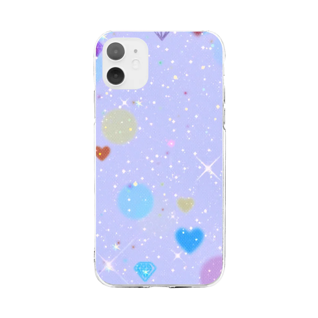 madeathのFancyDream(PURPLE) Soft Clear Smartphone Case