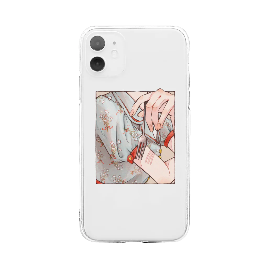 日菜乃🐶の花束のワンピース Soft Clear Smartphone Case