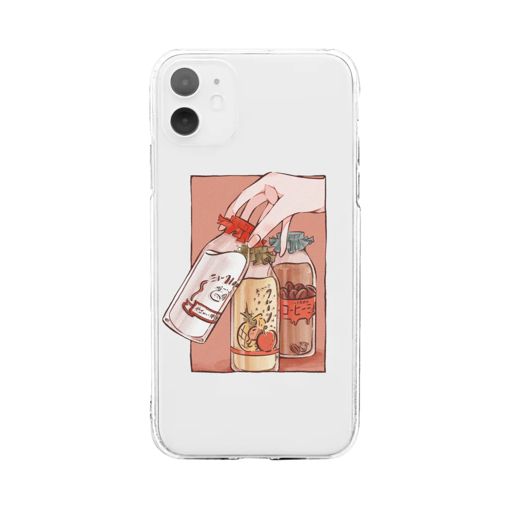 日菜乃🐶の牛乳瓶 Soft Clear Smartphone Case