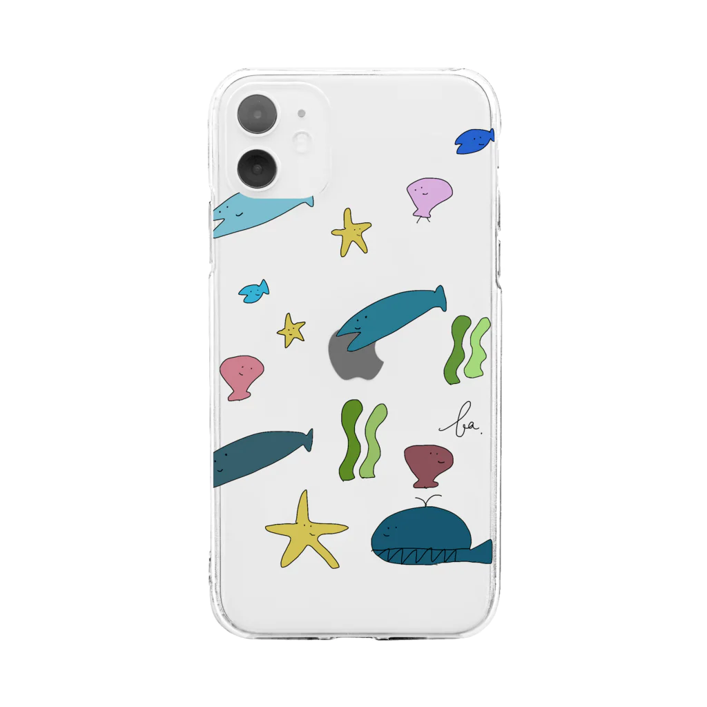 vepa_shopのうみのせかい Soft Clear Smartphone Case