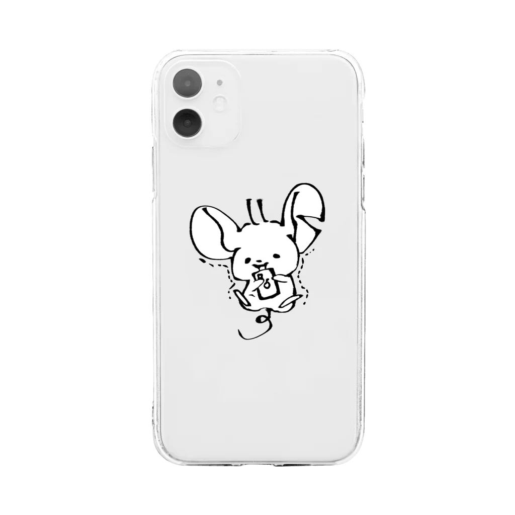 きゅうソきゅーchの震えるきゅー Soft Clear Smartphone Case