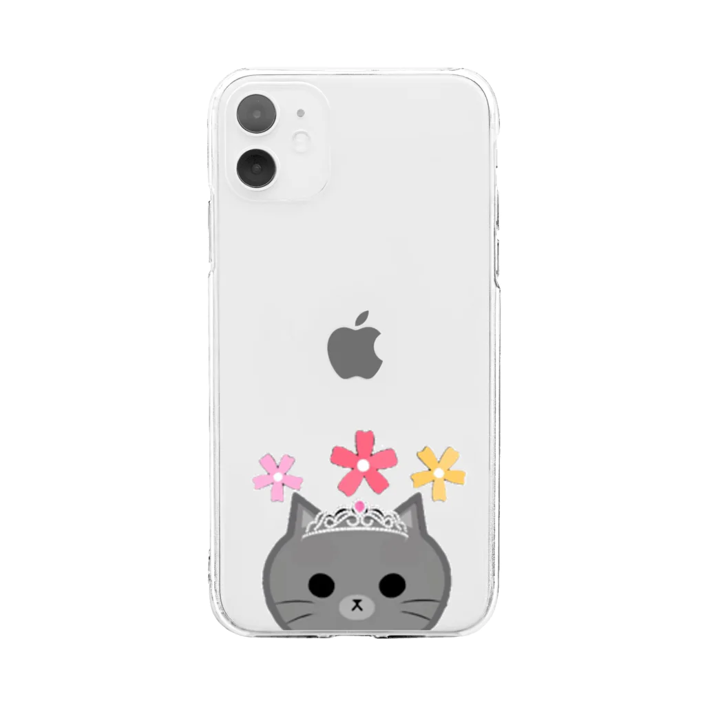 PurpleCat♡のポティアラフラワー♡ Soft Clear Smartphone Case