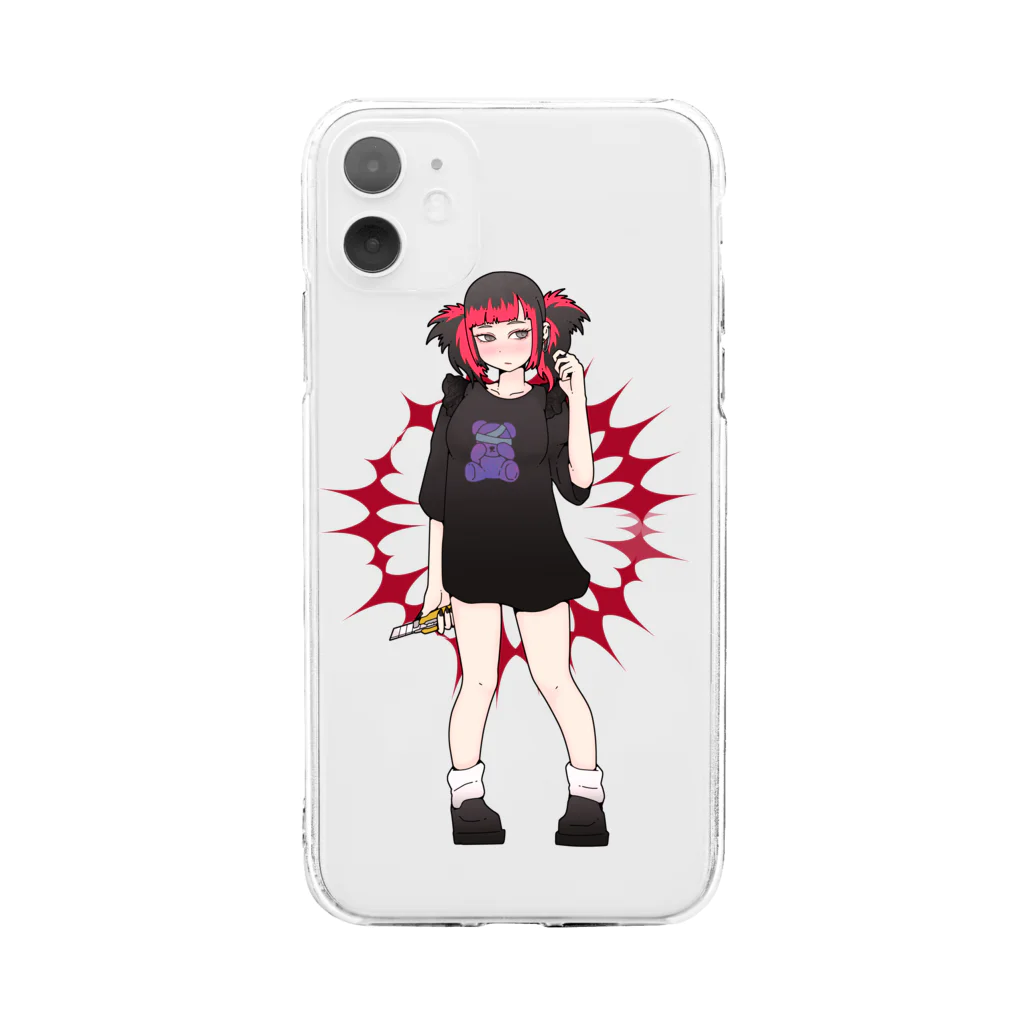 地雷女まお🖤🗝🧸の地雷女まお Soft Clear Smartphone Case