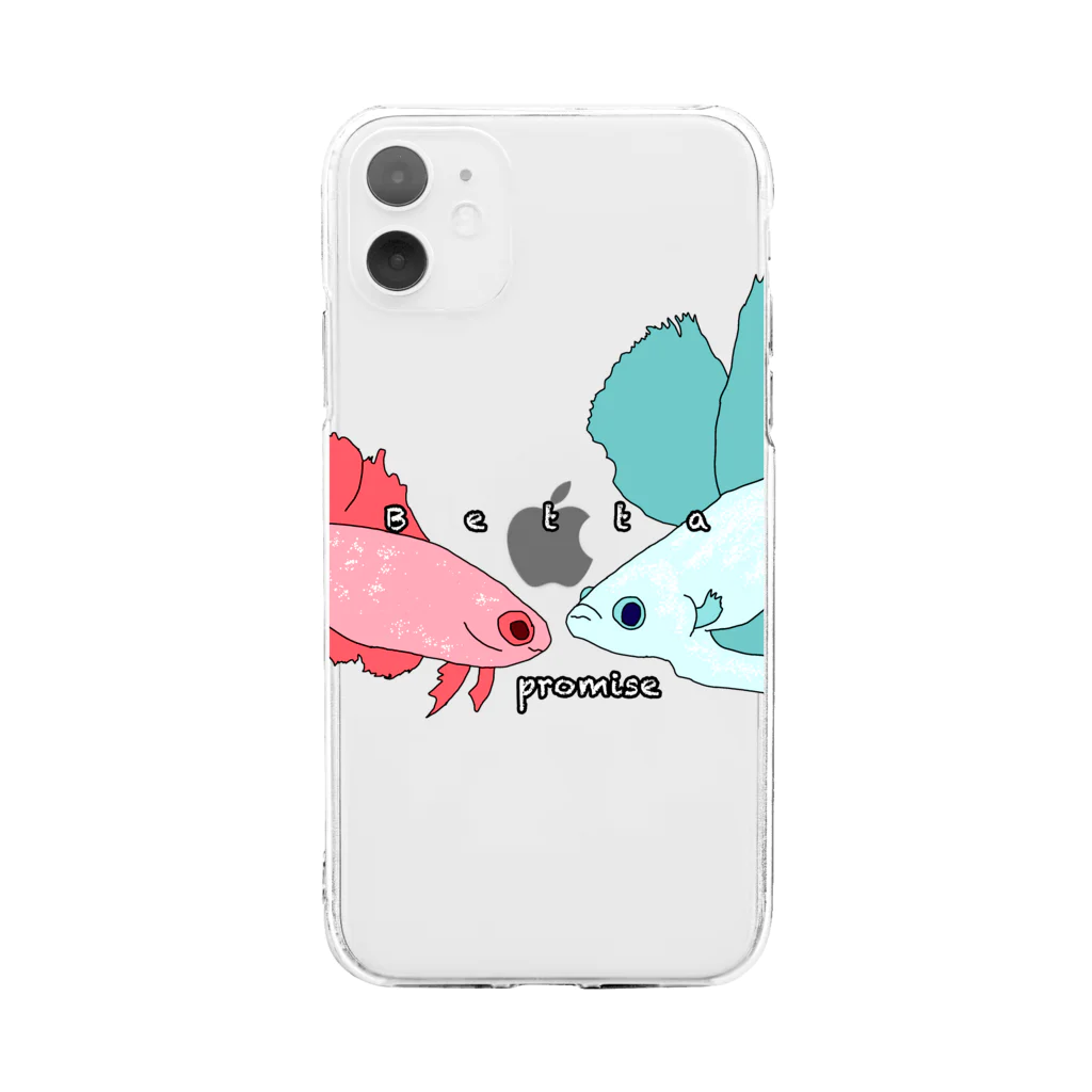 Ki Ra ku NiのBETTA ルージュ×オーシャン Soft Clear Smartphone Case