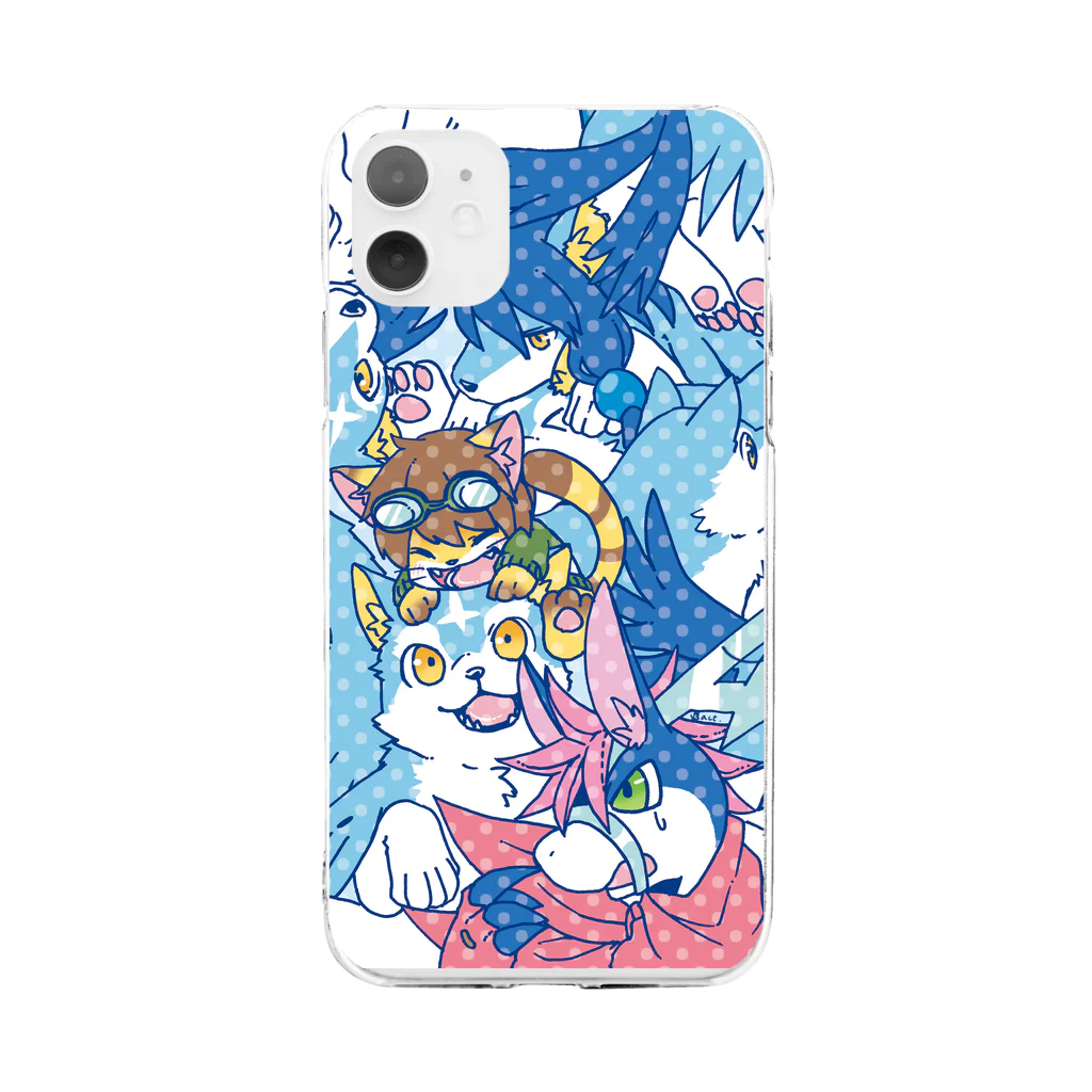 BARE FEET/猫田博人のフルドがいっぱい・ケースB Soft Clear Smartphone Case