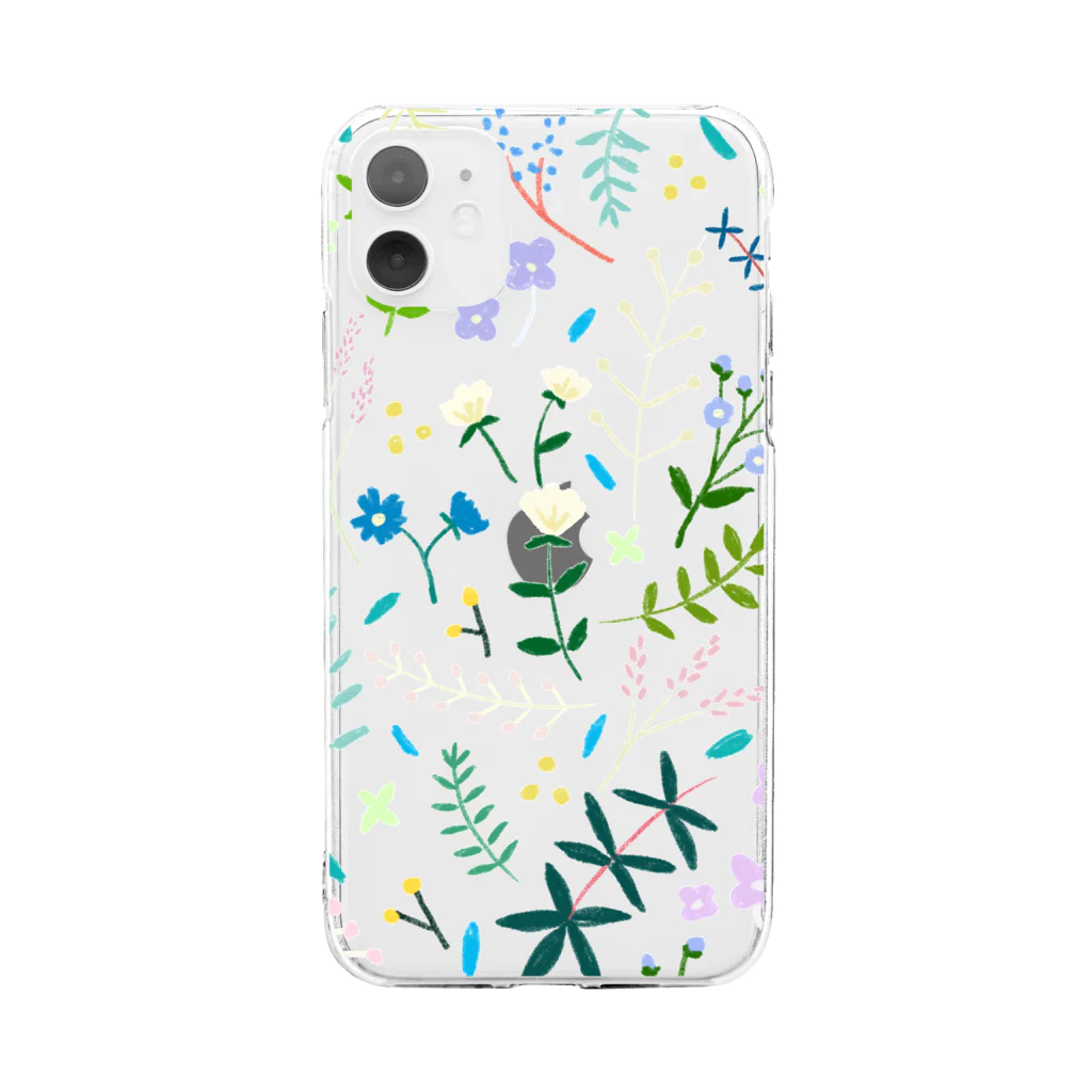 hananoの花野青 Soft Clear Smartphone Case