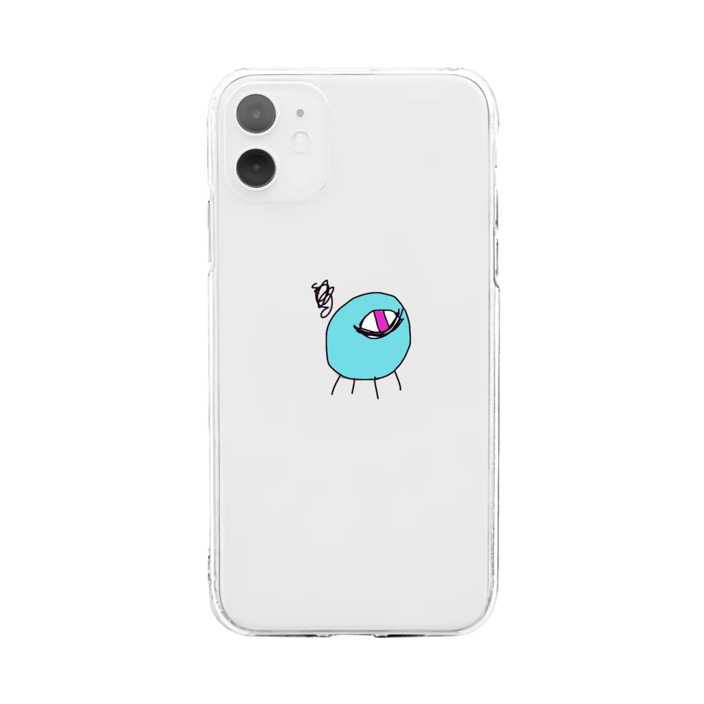 セトのモノアイくん Soft Clear Smartphone Case