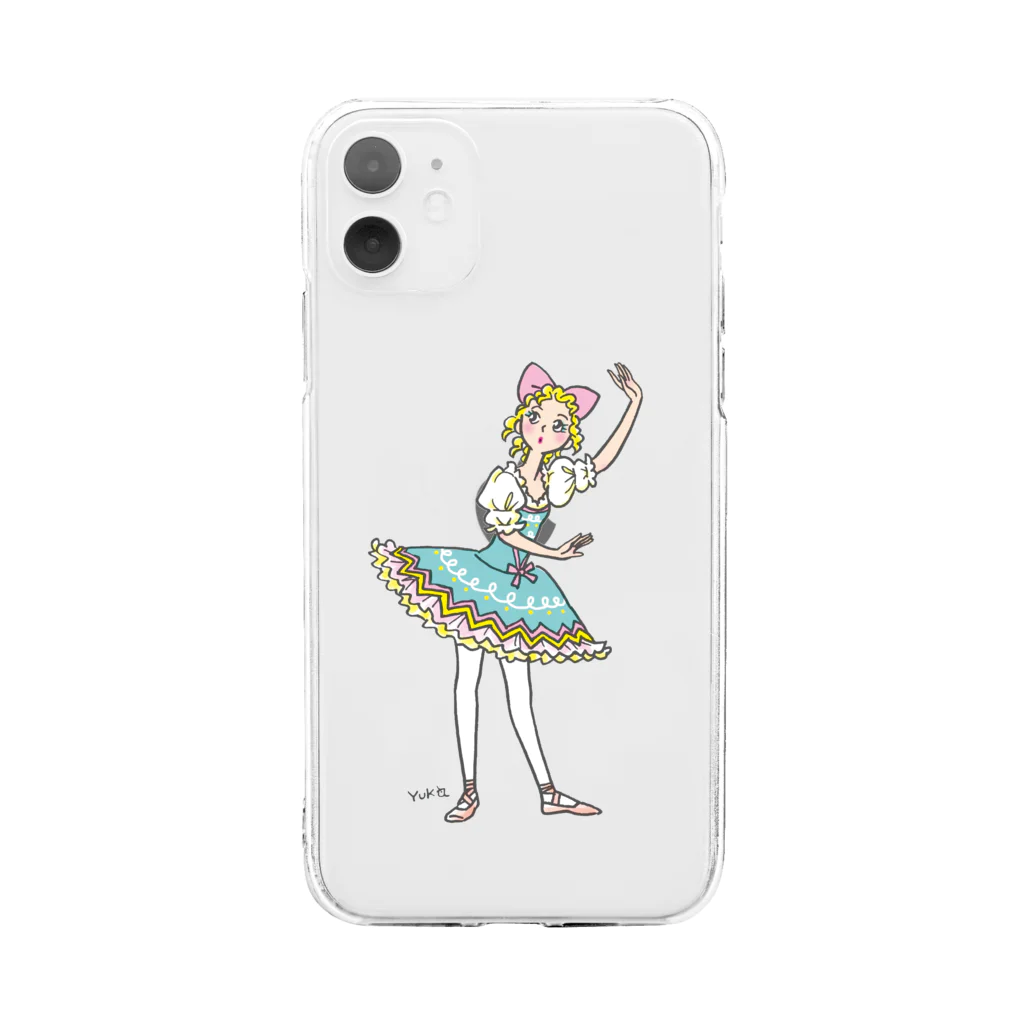 イラストレーター＊サトウユカのバレリーナシリーズ＊コッペリア Soft Clear Smartphone Case