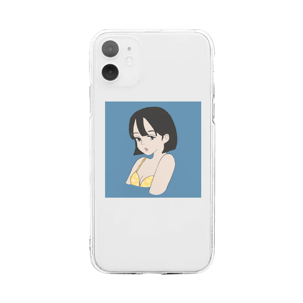 おむやきそばのボブっ子 Soft Clear Smartphone Case