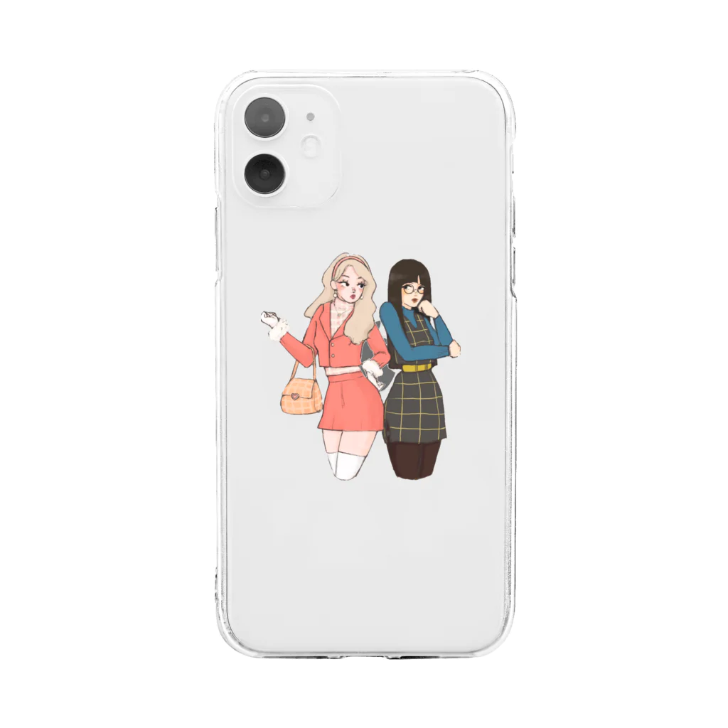 おむやきそばのおしゃれさん Soft Clear Smartphone Case