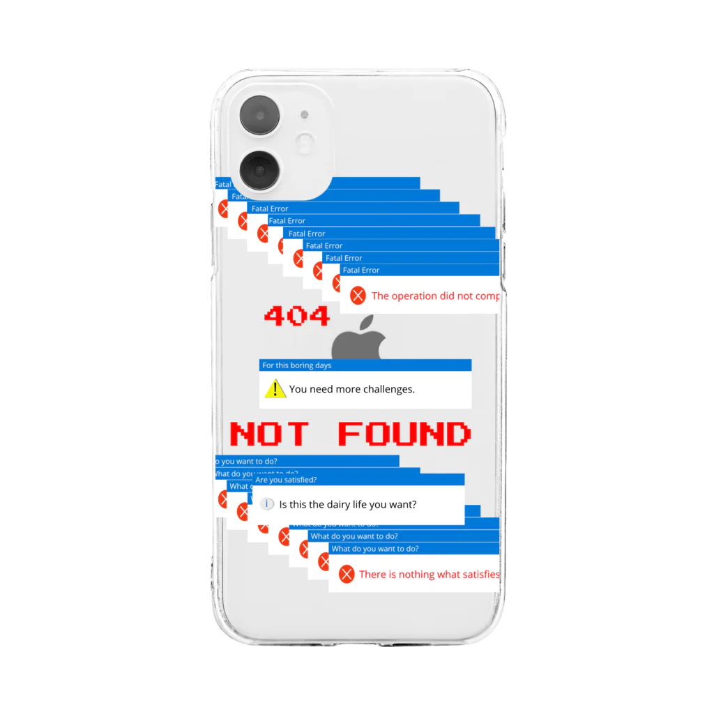 黄花のFatal Error Soft Clear Smartphone Case