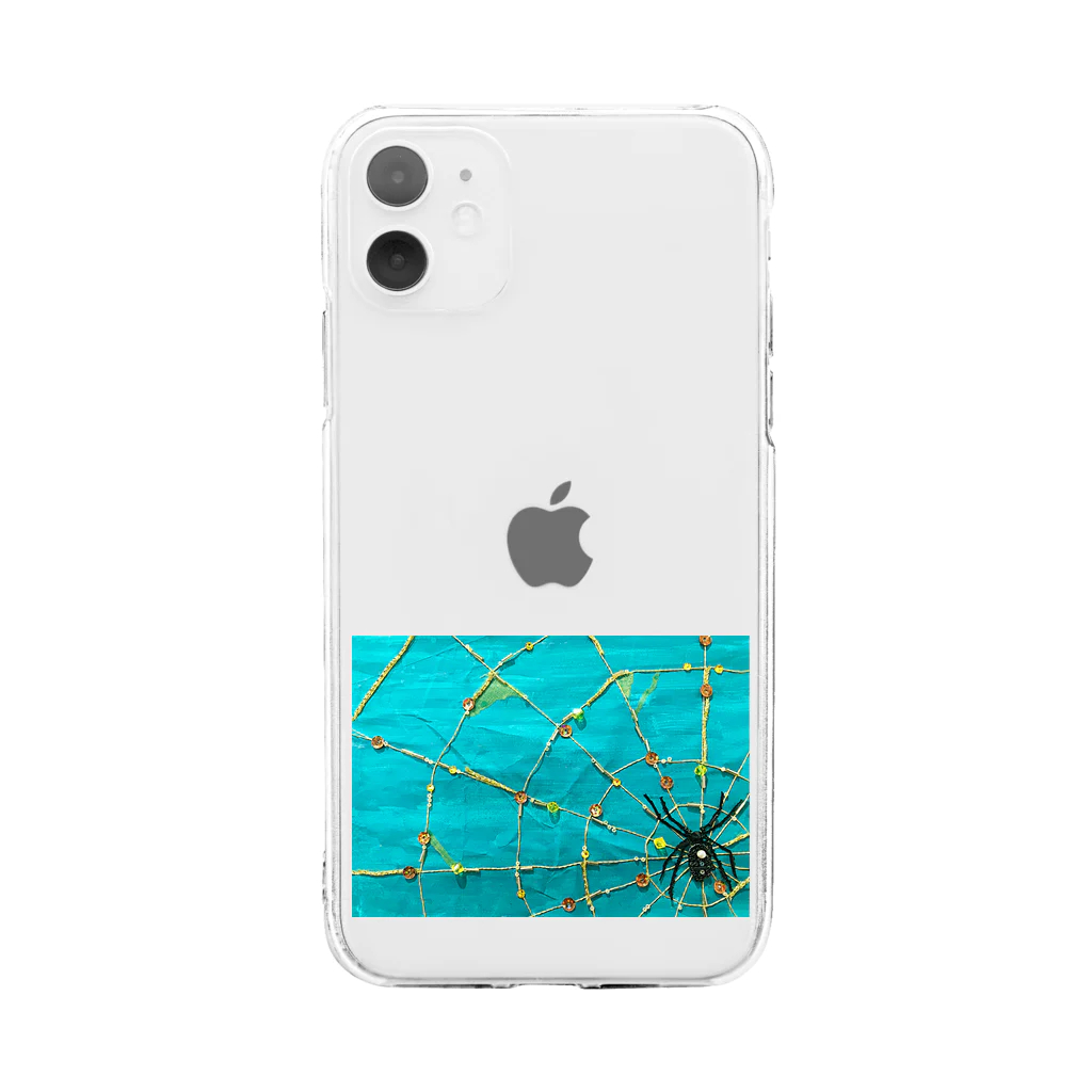 (仮名)の蜘蛛のスマホケース Soft Clear Smartphone Case
