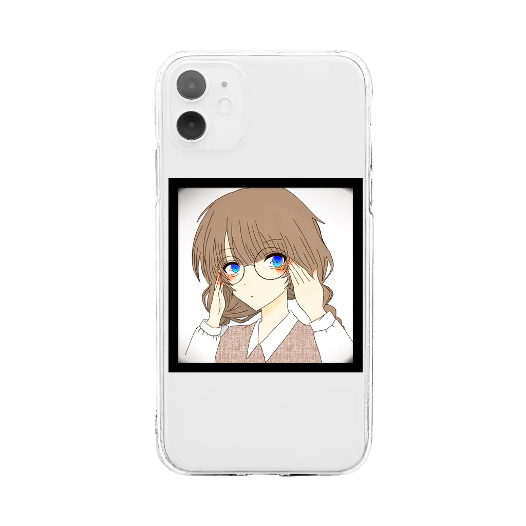 suuuuuuuu__iのメガネちゃん Soft Clear Smartphone Case