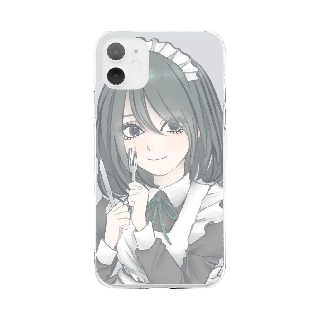 またろうのお食事メイド Soft Clear Smartphone Case