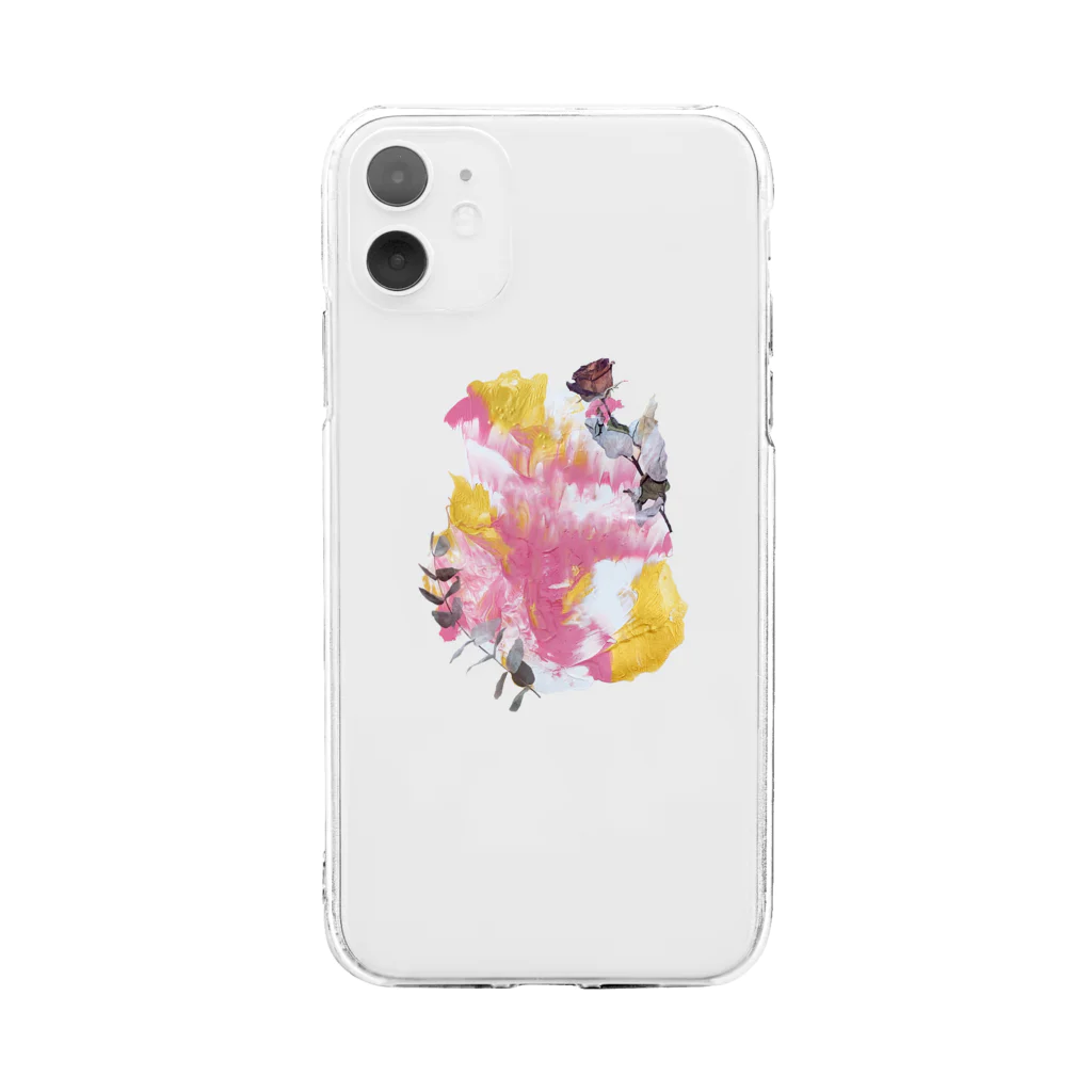 サク＠19メルドリの我が子のファーストペイント Soft Clear Smartphone Case