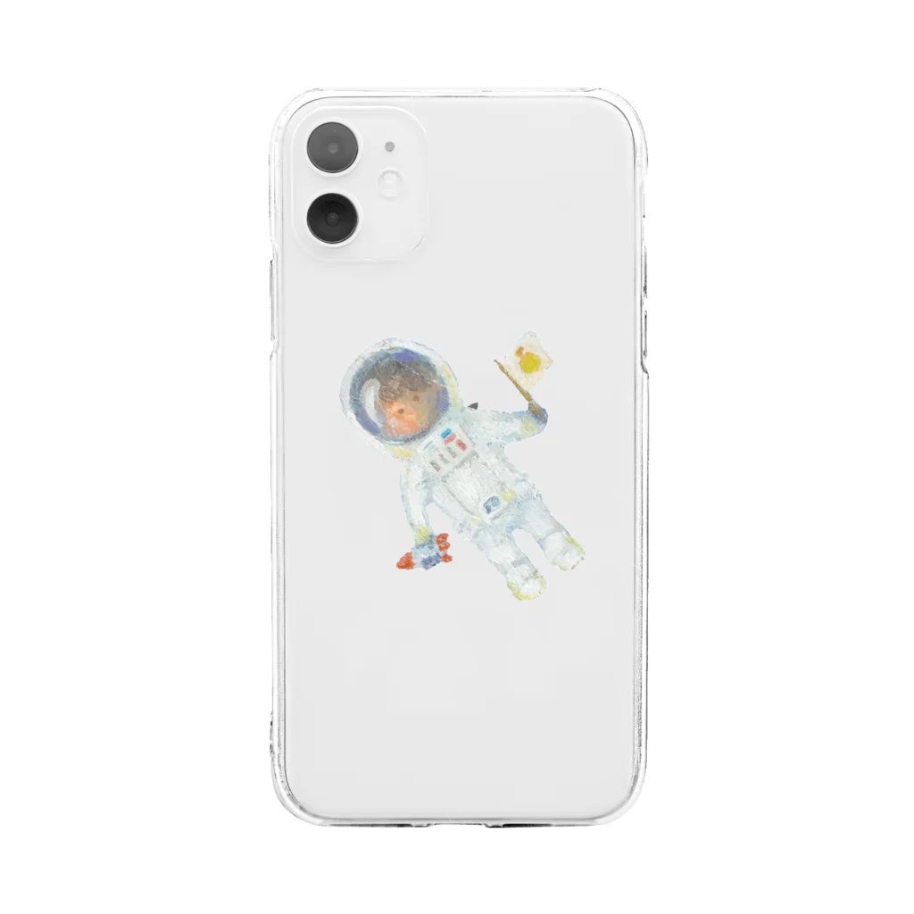 いちのせかぶとgoodsのムーンボーイ Soft Clear Smartphone Case