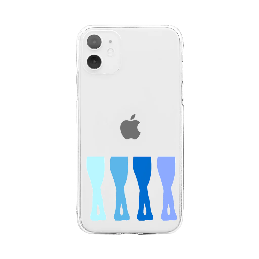 Twinkle-BooのBallet!blue Soft Clear Smartphone Case