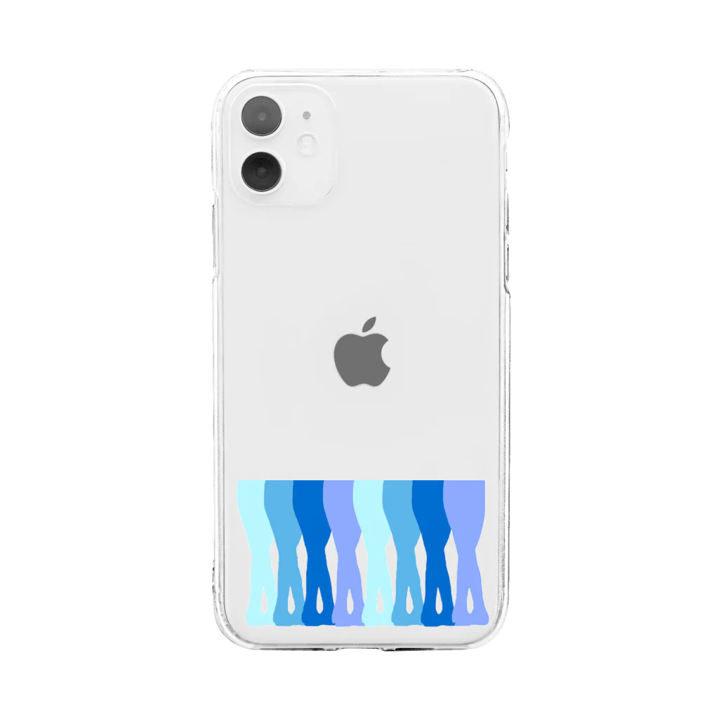 Twinkle-BooのBallet!!blue Soft Clear Smartphone Case