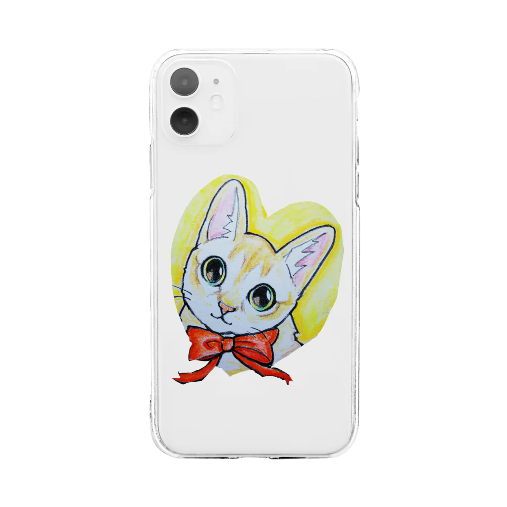 harupink🌸ペット似顔絵illustのイラストシンガプーラちゃん Soft Clear Smartphone Case