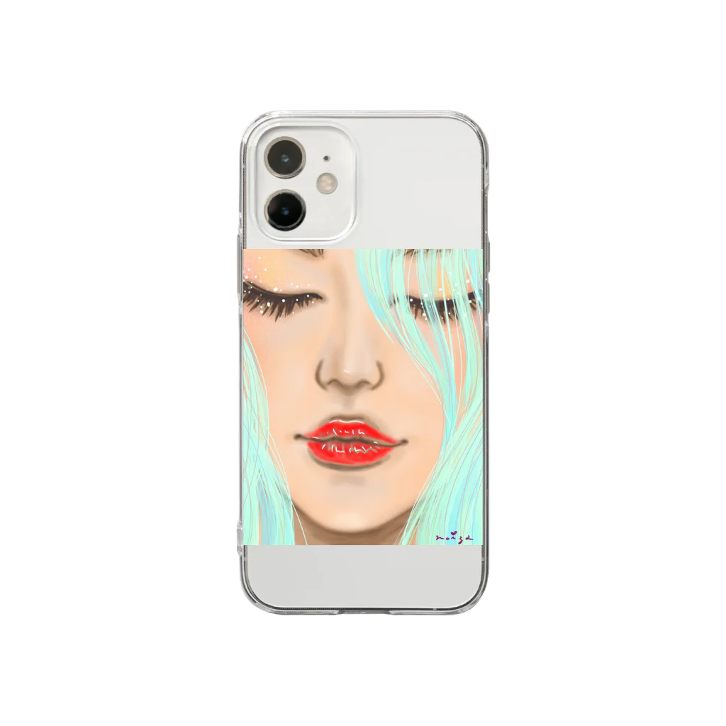 Ｍ✧Ｌｏｖｅｌｏ（エム・ラヴロ）の赤いくちびる💋 Soft Clear Smartphone Case