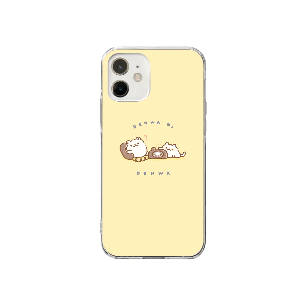 まよはうすのでんわ🐈しろくまさんとまよねこ Soft Clear Smartphone Case