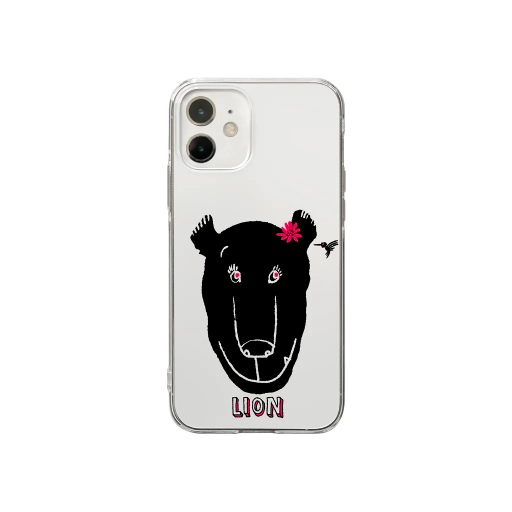 mya-mya=MIYA JUNKO's shop 02のLION GIRL Soft Clear Smartphone Case