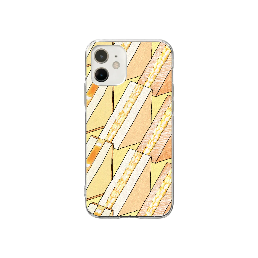 ataruno artのたまごサンド Soft Clear Smartphone Case