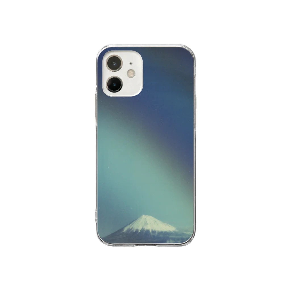 Petrichorの富士山と虹 Soft Clear Smartphone Case
