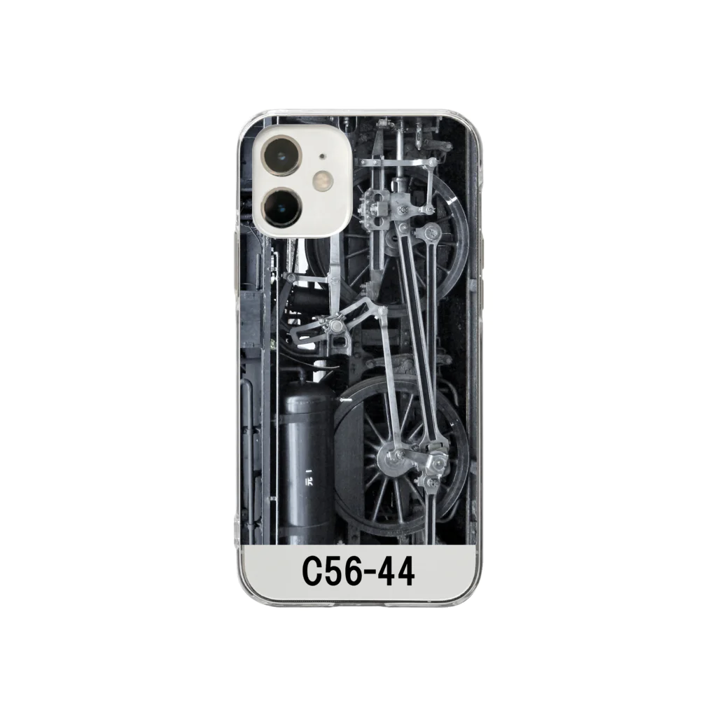 ヴィンテージ鉄道写真グッズの店の蒸気機関車 C5644の動輪 Soft Clear Smartphone Case