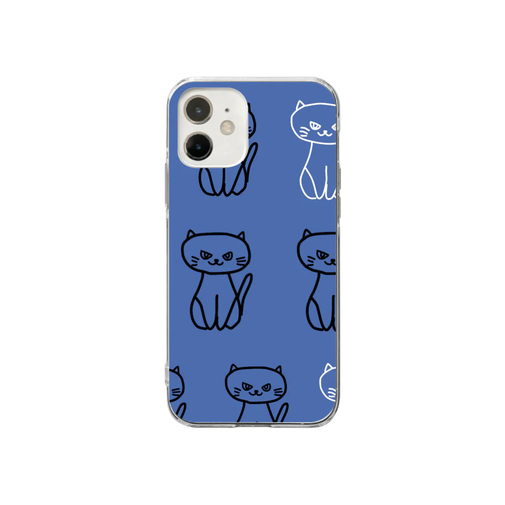 める仔のいい顔の猫 Soft Clear Smartphone Case